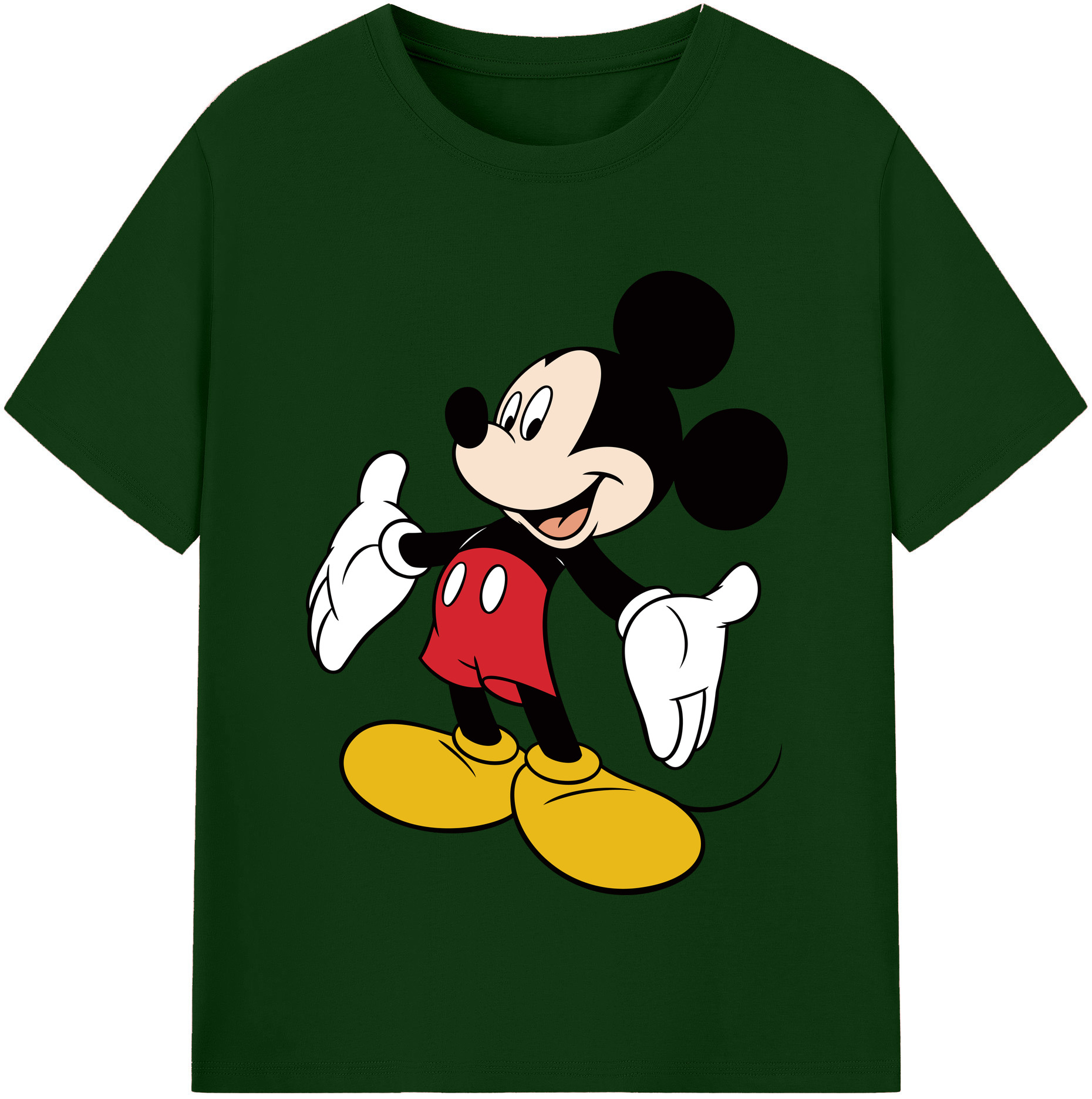 （画像用） ミッキーマウス Mickey Mouse 綿100％半袖Tシャツ（フロントプリント）